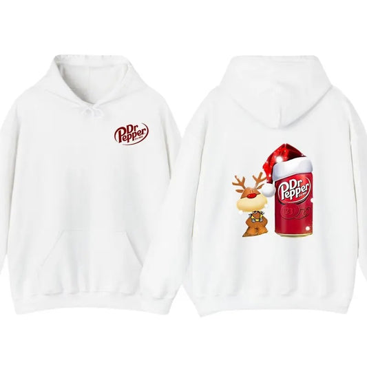 Dr Pepper Santa Christmas Reindeer Hoodie, Trendy Hoodie T-Shirt for Christmas Season