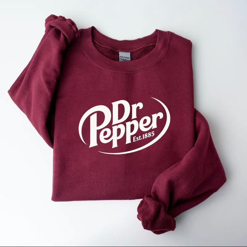 Dr Pepper Sweatshirt - Retro Soda Dr Pepper Gifts for Her - Crewneck Sweatshirt for Fall Womenswear Hoodie T-Shirts