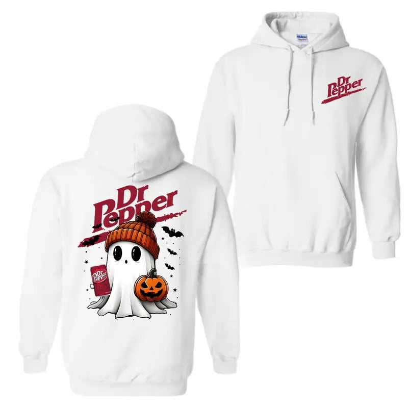 Dr. Pepper Beer Cute Pumpkin Halloween 2 Sided Hoodie T-Shirt, Dr. Pepper Shirt For Men And Women, Halloween Trendy Shirt...
