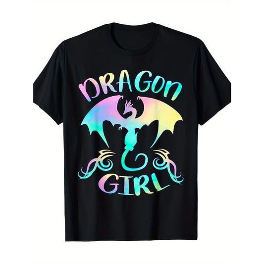 Dragon Girl Just A Girl Who Loves Dragons Lover Themed T-Shirt Made in USA