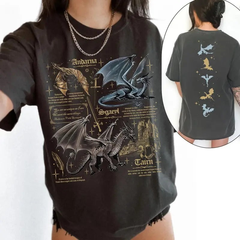 Dragons Tairn Andarna T-Shirt, Onyx Storm Shirt, Fourth Wing Dragons Sweatshirt, Basgiath War College Tee Shirt, Violet Sorrengail Tee, The Empyrean Series Sweater, Fourth Wing Merch