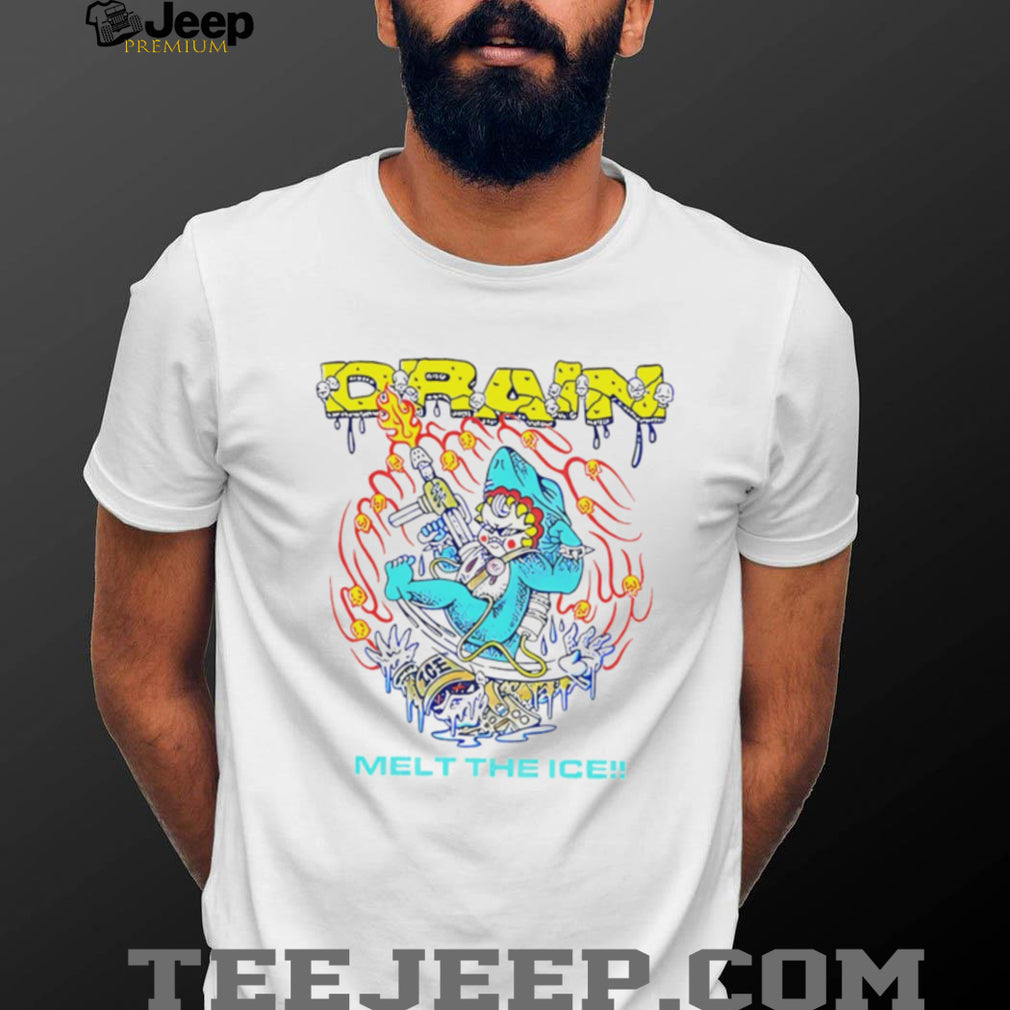 Drain Melt The Ice Shark Creature Surreal Art Graphic T shirt