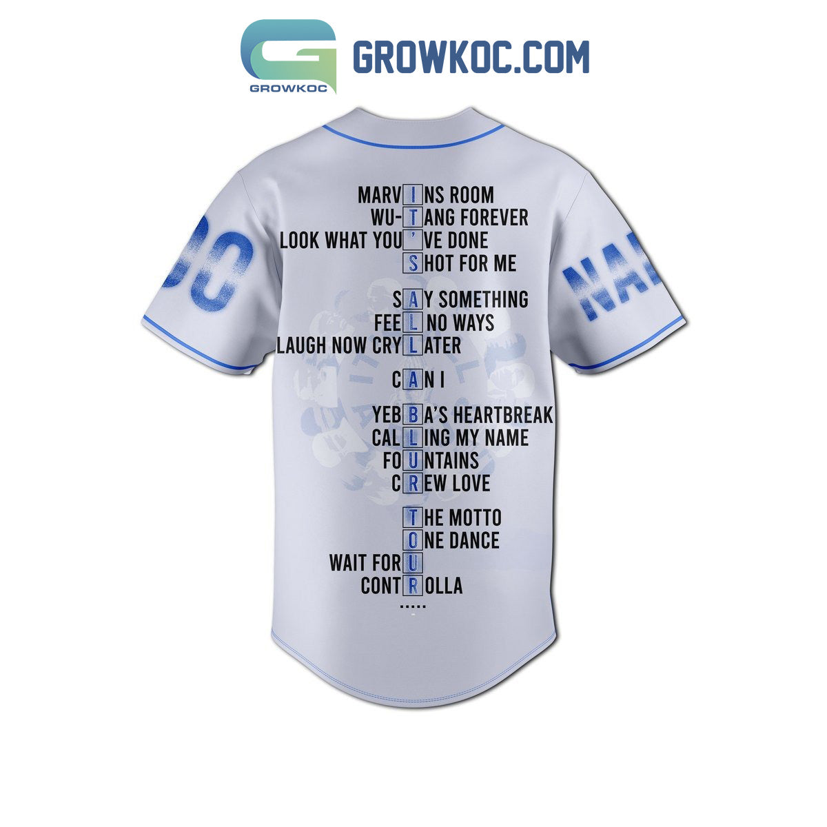 Drake And 21 Savage It’s All A Blur Tour Her Loss White Design Personalized Baseball Jersey