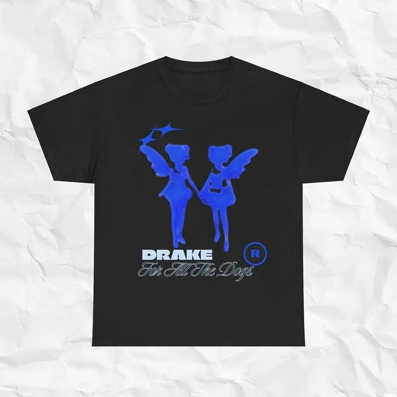 Drake For All The Dogs Scary Hours Edition Album Cover Its All A Blur Drake Concert Tee Merch Rap Album T-Shirt, Unisex Cotton Tees Menswear Top