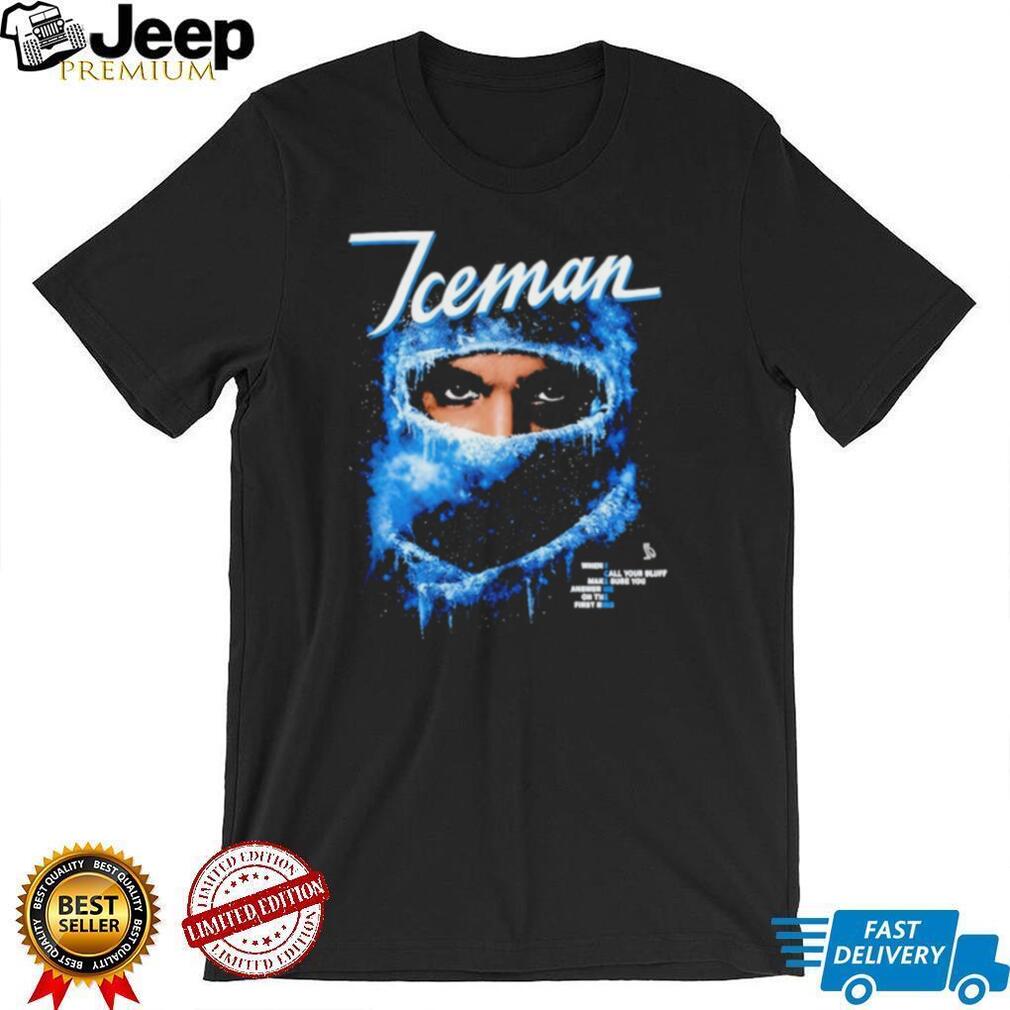 Drake Iceman Blue Ice Balaclava Portrait Rap Music Merch T Shirt