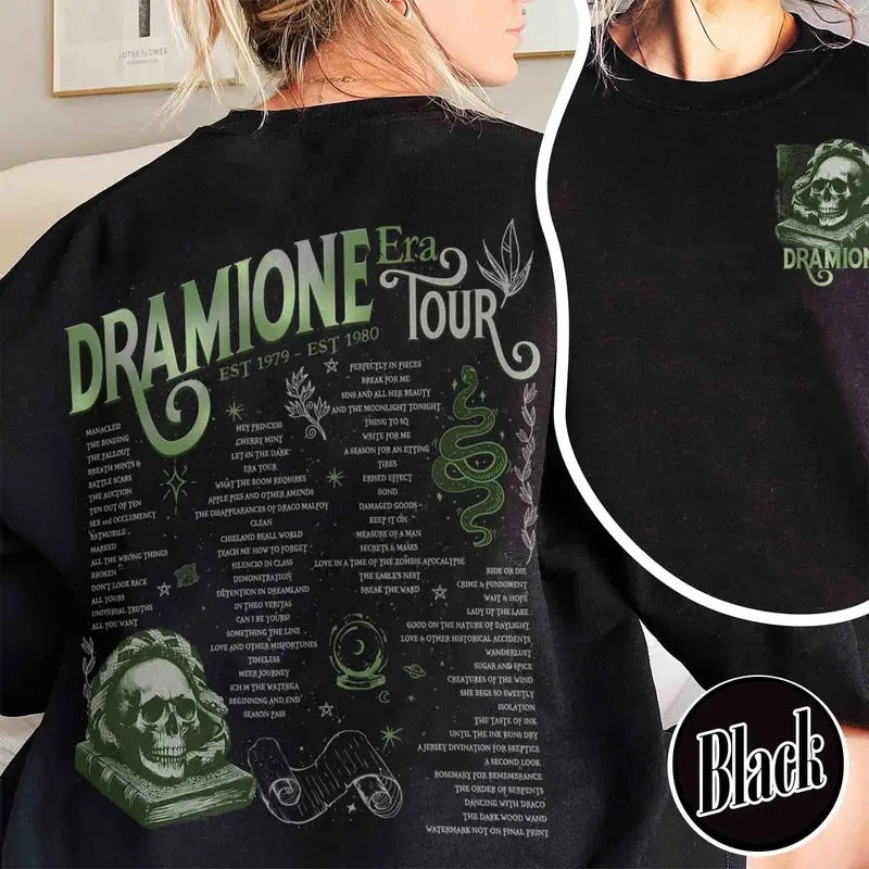 Dramione Tour Sweatshirt, Bookish Fan Fic Shirt, Magic Wizard School, HP Shirt, Wizard School Snake House, Dramione Book Club, Green House Shirt