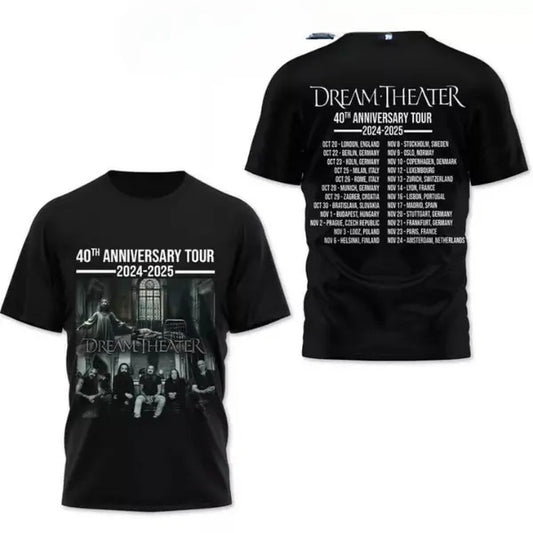 Dream Theater 40th Anniversary Tour 2024-2025, Cotton Unisex T-Shirt, Crew Neck, Trending shirt, Sweatshirt for Man, for Women