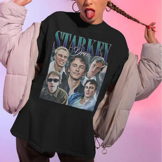 Drew Starkey 0uter Bank 90s Vintage Unisex Cotton Shirt, Hoodie, Sweatshirt, Sizes S-4XL, Medium Streetwear, Comfort Colors, Crewneck - Tops