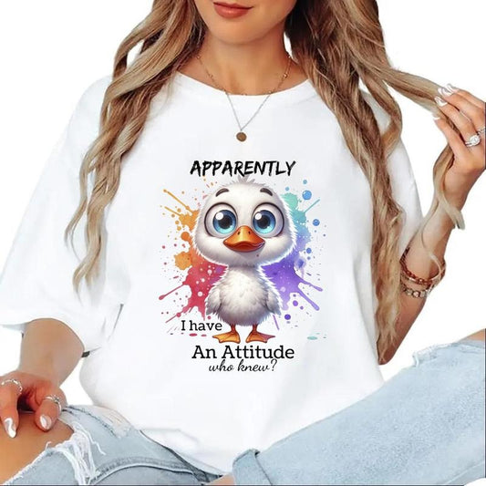 Duck Apparently I have Attitude Unisex T-shirt, Funny Duck Farm Bird Sweatshirt Hoodie
