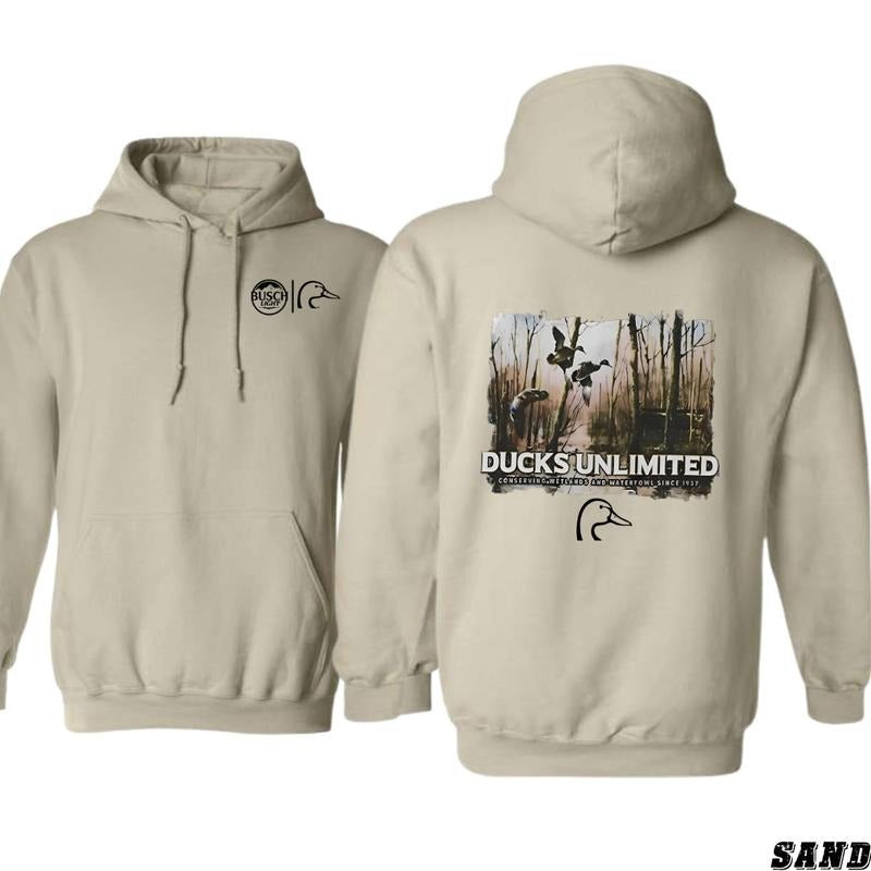Ducks Unlimited Conservation Hoodie - Iconic Wildlife Design Celebrating Waterfowl Conservation, Ideal for Nature Lovers and Outdoor Enthusiasts, Premium Quality Unisex Hoodie for Comfortable and Stylish Everyday Wear Menswear Sweaters