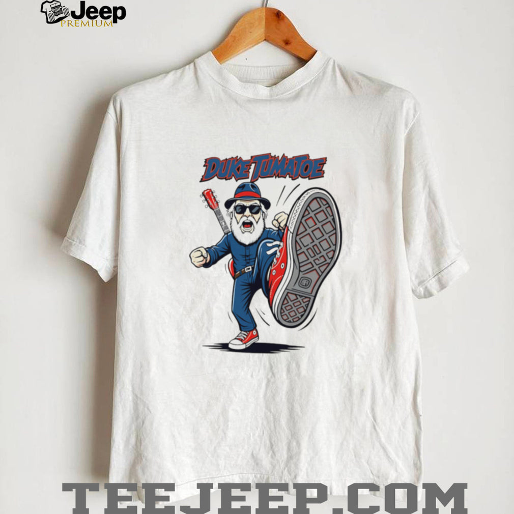 Duke Tumatoe Blues Rock Musician Cartoon Character T Shirt