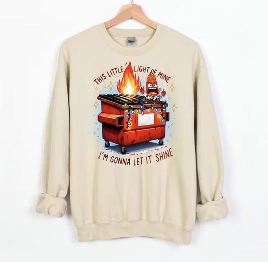 Dumpster Fire Shirts, Inside Out 2 Christmas Shirt, Anger Xmas T-Shirt, Inside Out emotions, Emotion of happiness