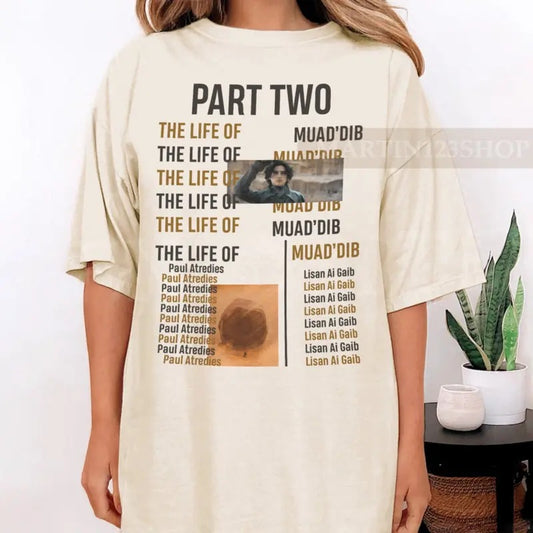 Dune Part 2 Paul Atreides T-Shirt, timothee chalamet, life of Pablo style, Movie Fan T-Shirt, sci-fi fan, geek T-Shirt, Denis Villeneuve