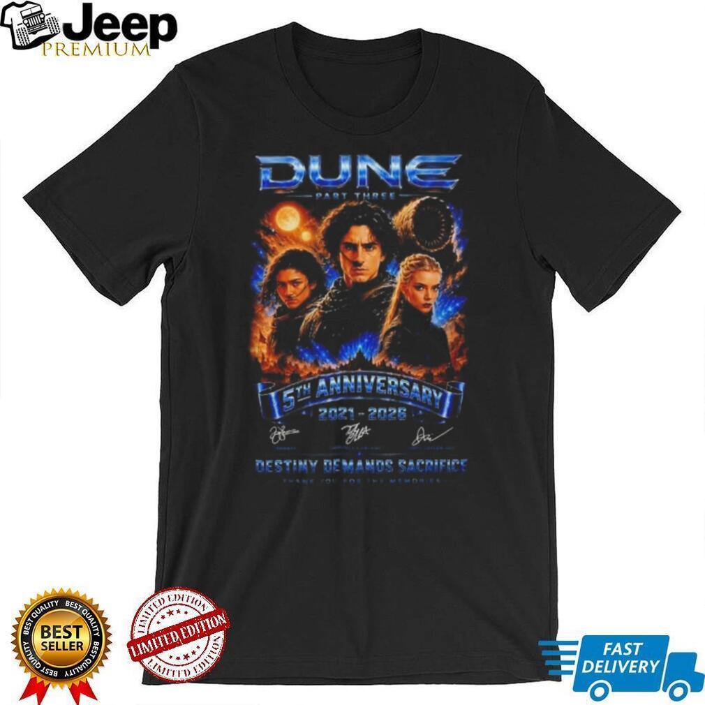 Dune Part Three 5th Anniversary 2021 2026 shirt