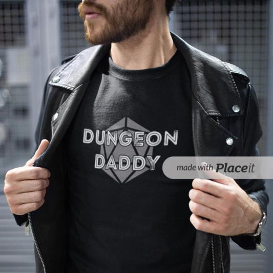Dungeon Daddy TShirt Funny Dandd Gamer Tee For Dungeon Masters, Perfect Gift For Tabletop RolePlaying Enthusiasts
