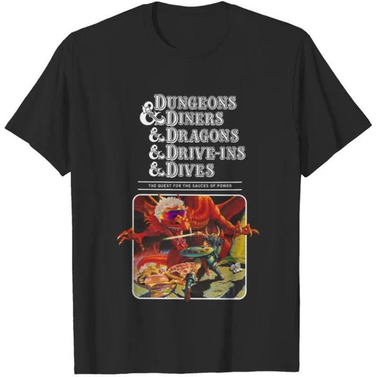 Dungeons & Diners & Dragons & Drive-ins & Dives - Dungeons And Dragons - T-Shirt , Unisex T-Shirt, For Men Women Menswear Top, Gift for Men for Woman
