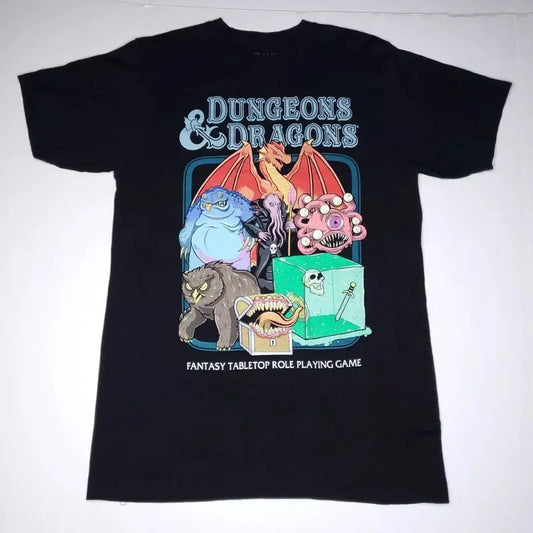 Dungeons & Dragons T-shirt D&D RPG Official Box Lunch Tee Black Medium, Gift for fan for him and for her top menswear womenswear