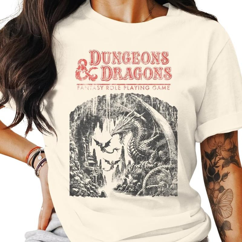 Dungeons & Dragons Vintage 1974 T-shirt, Dungeons and Dragons Gift Tee for Men Women, Unisex T-Shirt, Menswear Top