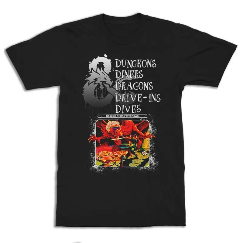 Dungeons Diners Dragons Drive-Ins Dives Funny T-Shirt, Dungeons & Dragons DnD Shirt, Men's Women's , Unisex T-Shirt, For Men Women Menswear Top