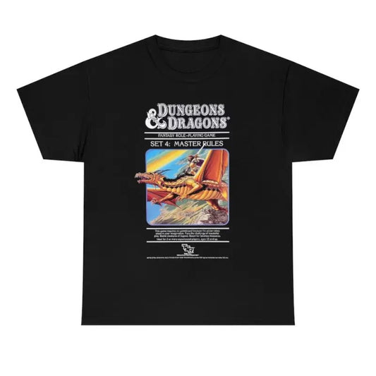 Dungeons and Dragons 90s Black Classic Rulebook T-Shirt Top Menswear