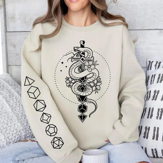 Dungeons and Dragons d20 Crewneck, DnD sweatshirt, RPG,gift for geeks, gift for dungeon master, Subtle D&D Shirt,D20 Shirt, Unisex crewneck