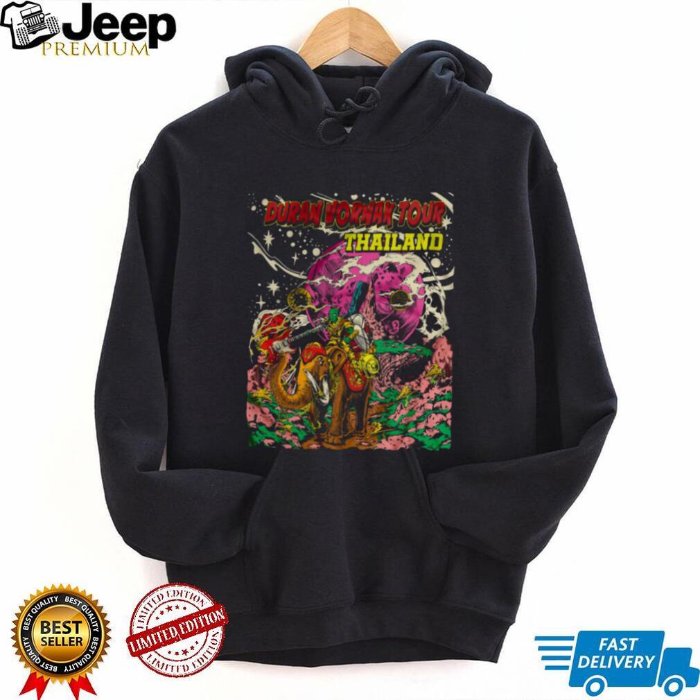 Duran Vornak Tour Thailand Elephant Alien Art Graphic T Shirt