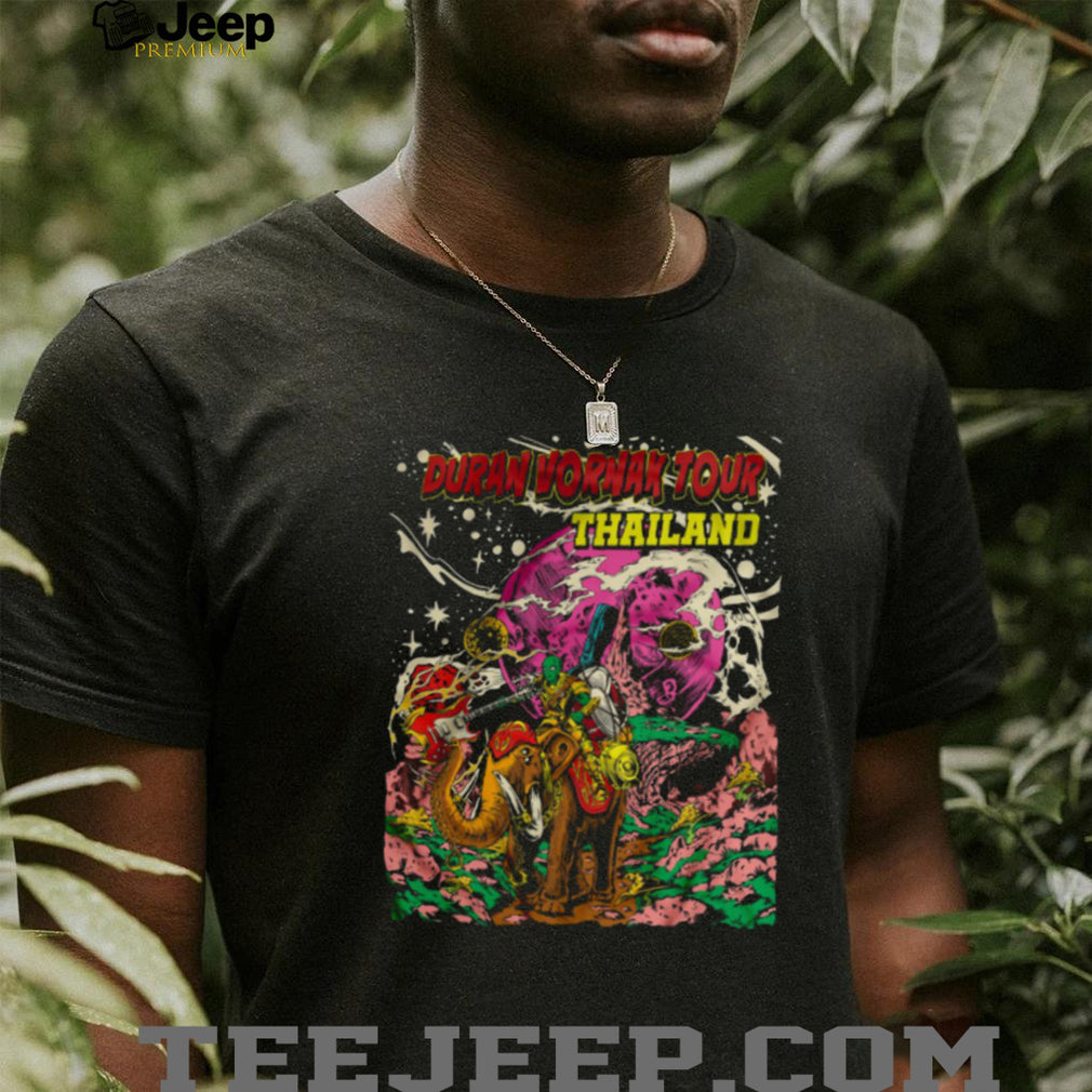 Duran Vornak Tour Thailand Elephant Alien Art Graphic T Shirt