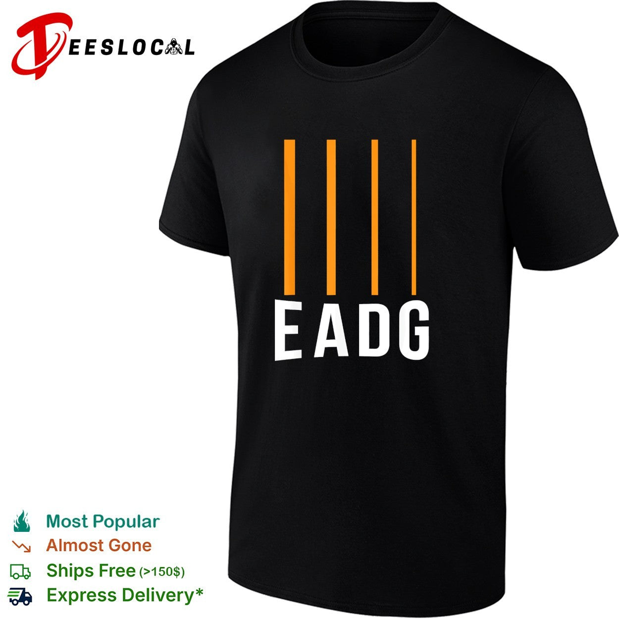 EADG bass guitar four strings musician shirt