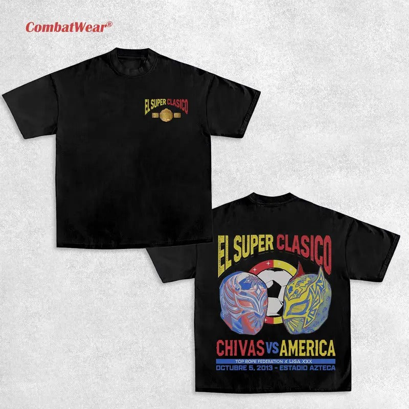 EL SUPER CLASICO TEE, Wrestling Tee, Wrestling Graphic Tee, Wrestler Shirt, Sports Shirt, Vintage Wresting Shirt, Wrestling Gift