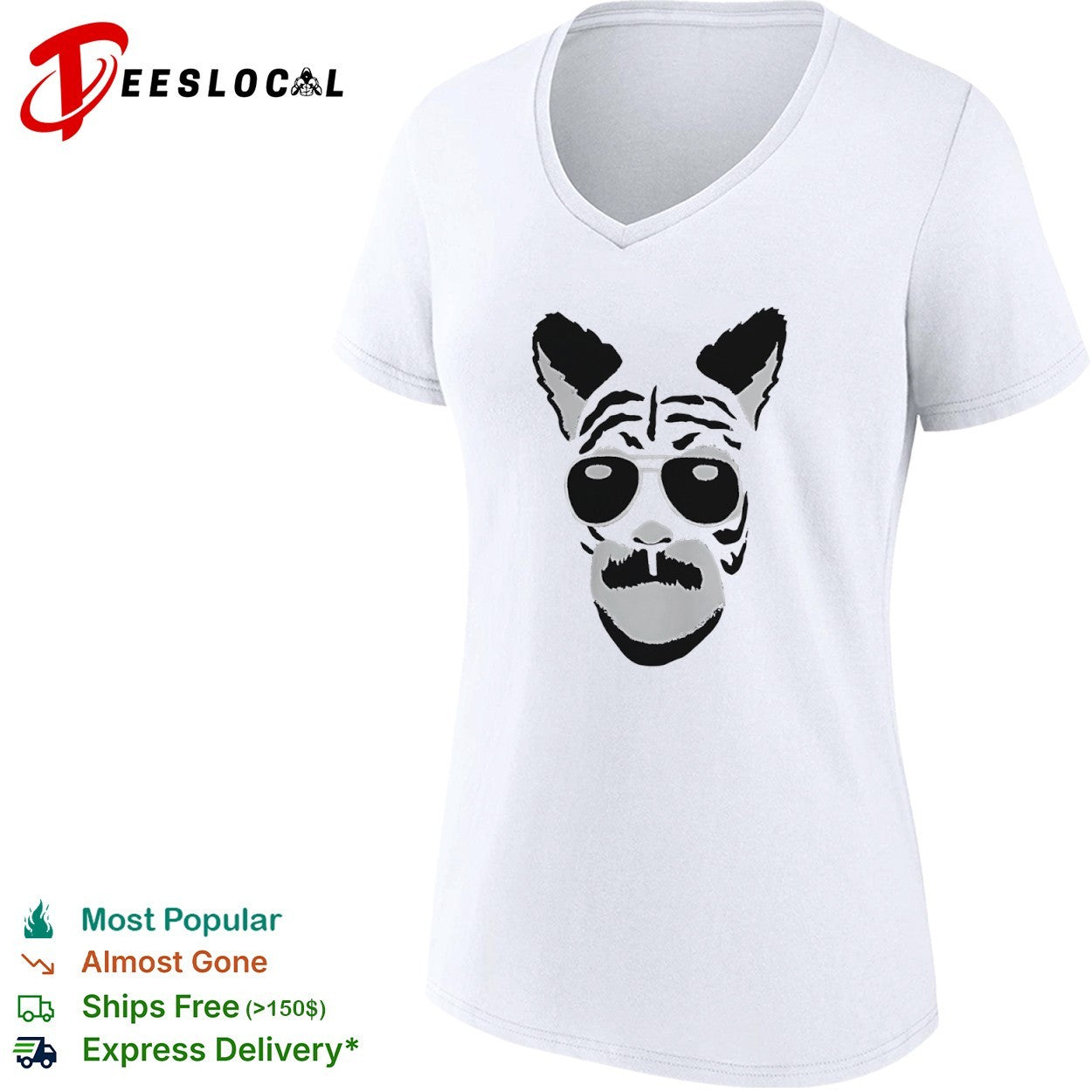 Fallout Tiger with Mustache and Aviator Sunglasses shirt