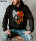 Eagle and Phoenix Fire and Ice Split Graphic Biker T Shirt