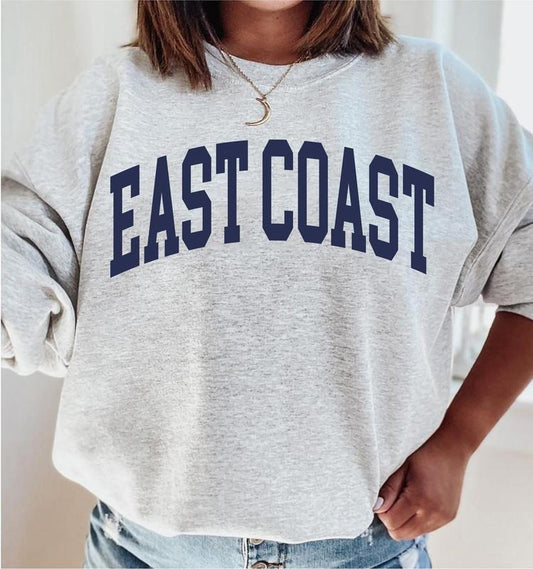 East Coast Sweatshirt, East coast girl, Beach Crewneck, Beach Shirt, East Coast Shirt, East coast Graphic Tee, Summer Beach Shirt