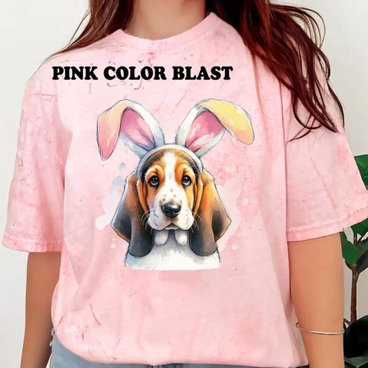 Easter Basset Hound Shirt ~ Unisex Apparel Relaxed Fit Printed In The USA Clothing Womenswear Casual Comfort Cotton