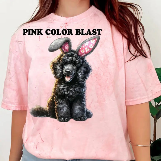 Easter Black Poodle Shirt ~ Unisex Apparel Relaxed Fit Printed In The USA Clothing Womenswear Casual Comfort Cotton Top Athletic Boho Chic