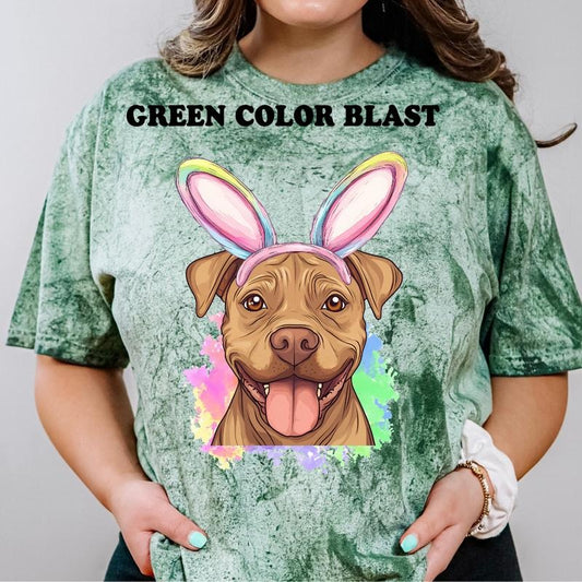 Easter Brown Pitbull Shirt ~ Unisex Apparel Relaxed Fit Printed In The USA Clothing Womenswear Casual Comfort Cotton
