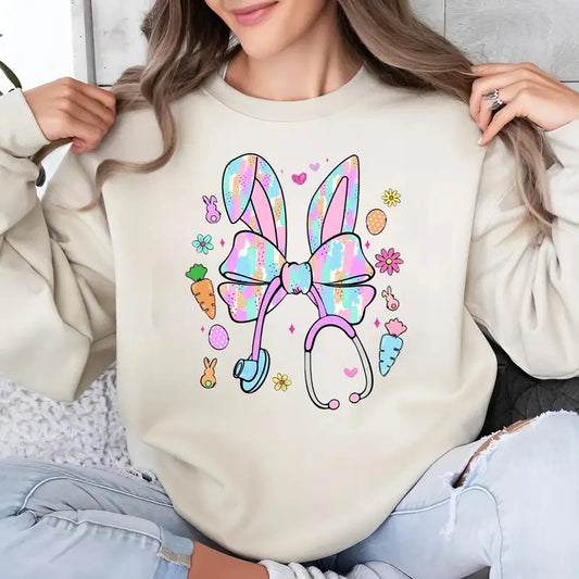 Easter Bunny Nurse Coquette Shirt, Nurse Easter Shirt, Happy Easter Shirt, Nurse Coquette Shirt, Bunny Ears Shirt, Nurse Life, Nurse Shirt