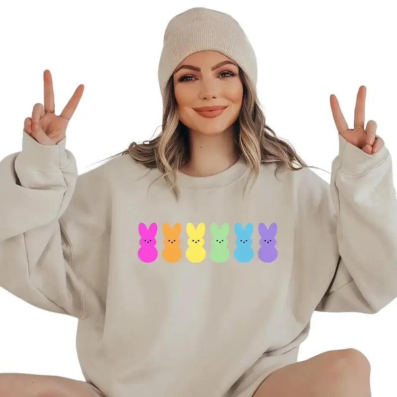 Easter Bunny Peeps Sweatshirt, Hoodie, T-shirt, Easter Shirt, Cute Easter Gifts, Peeps Shirt