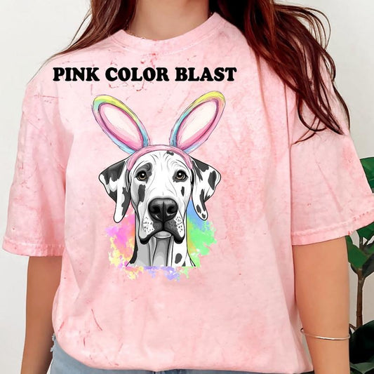 Easter Harlequin Great Dane Shirt ~ Unisex Apparel Relaxed Fit Printed In The USA Clothing Womenswear Casual Comfort Cotton Top Athletic Boho Chic