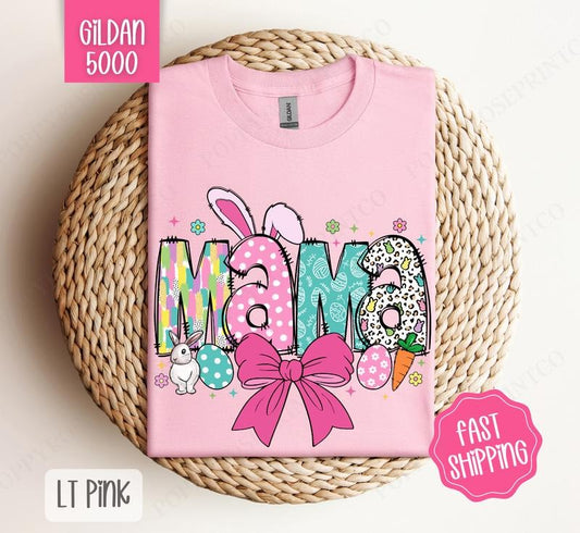 Easter Mama Shirt Gildan, Cute Easter Tee, Trendy Mom Women's Tshirt Plus Sizes, Gift for Her