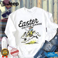 Easter On The Range Cowboy Riding Jackrabbit Vintage Shirt