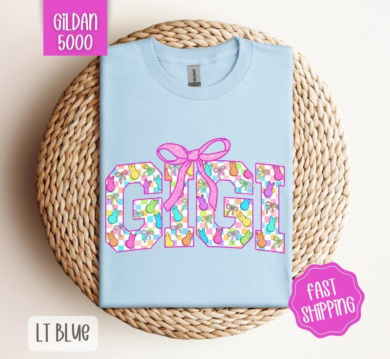 Easter Peep Gigi Shirt Gildan, Cute Easter Tee, Trendy Women's Tshirt Plus Sizes, Gift for Her
