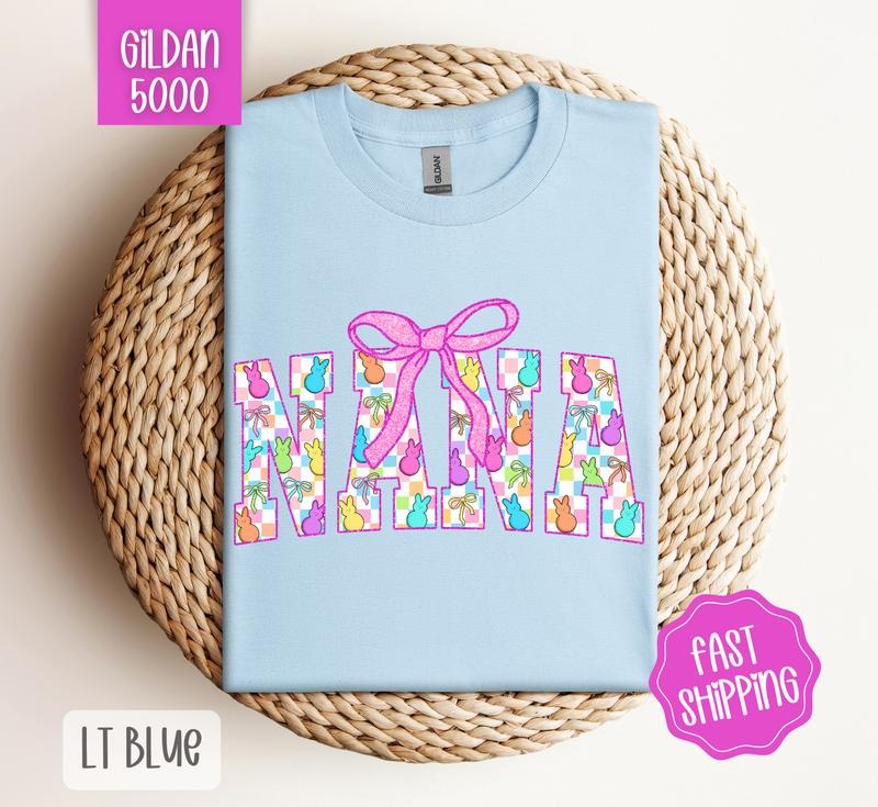 Easter Peep Nana Shirt Gildan, Cute Easter Tee, Trendy Women's Tshirt Plus Sizes, Gift for Her