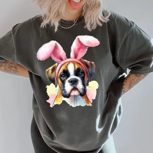 Easter Standard Boxer Shirt ~ Unisex Apparel Relaxed Fit Printed In The USA Clothing Womenswear Casual Comfort Cotton Top Athletic Boho Chic