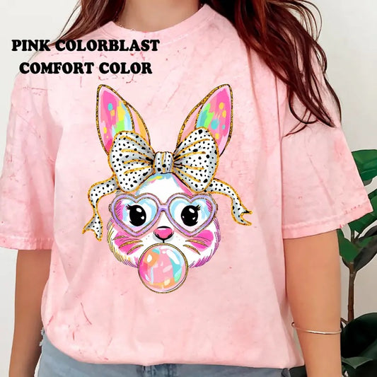 Easter Tie Dye Bunny Shirt ~ Unisex Apparel Relaxed Fit Printed In The USA Clothing Womenswear Casual Comfort Cotton Top Athletic Boho Chic