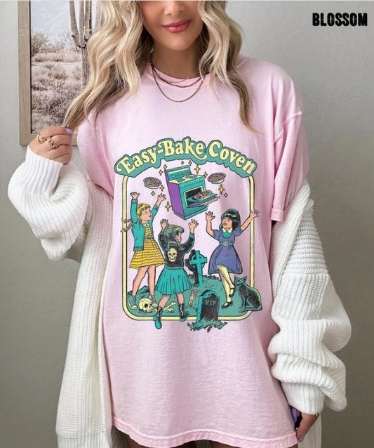 Easy Bake Coven 90s Horror Movie Fan Vintage T Shirt, Witchy Vibes Tee