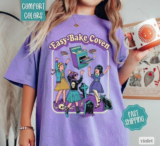 Easy Bake Coven Shirt Comfort Colors, 90s Horror Fan Shirt, Oversized Graphic Tshirt, Vintage Tshirts, Halloween Tshirt halloween shirt