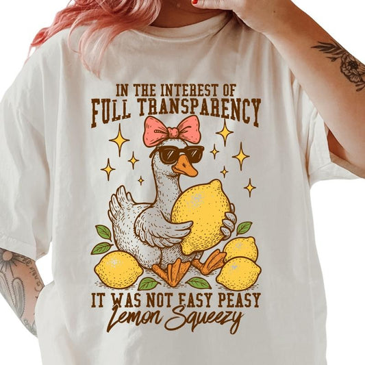 Easy Peasy Lemon Squeezy Shirt ~ Unisex Apparel Relaxed Fit Printed In The USA Clothing Womenswear Casual Comfort Cotton Top Athletic Boho Chic