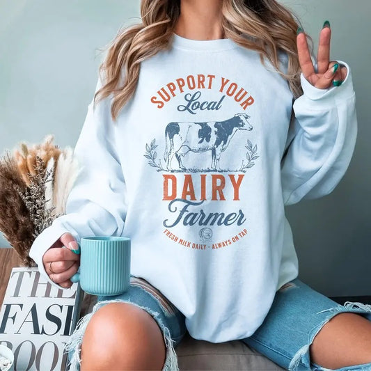 Eat Local Breastfeeding Sweatshirt Breastmilk Sweater Moms Milk Crewneck Moms Boobery Jumper Baby Shower Gift for New Mom for nursing