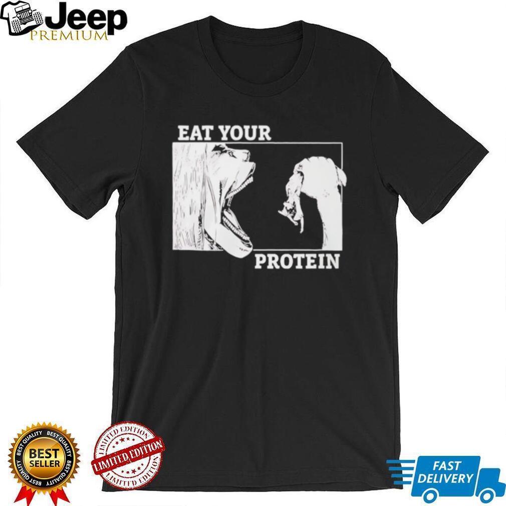 Eat Your Protein Anime Style Giantess Graphic Gym T Shirt