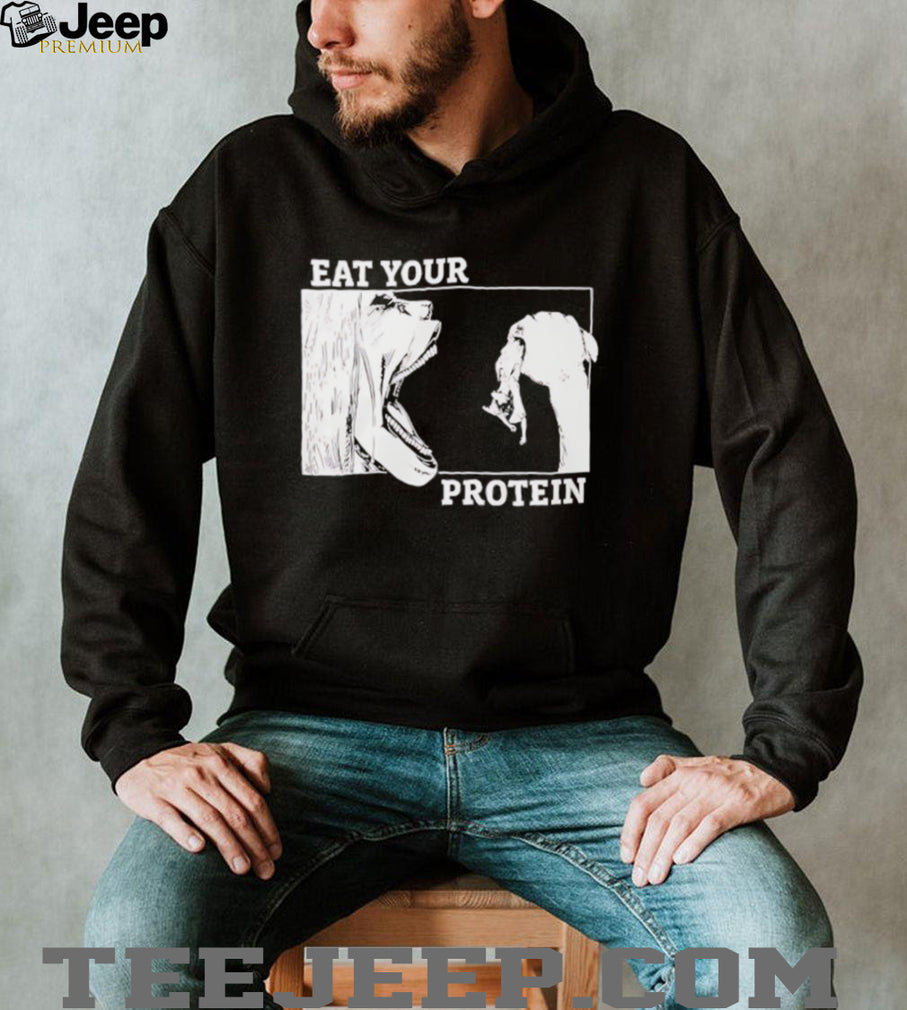 Eat Your Protein Anime Style Giantess Graphic Gym T Shirt